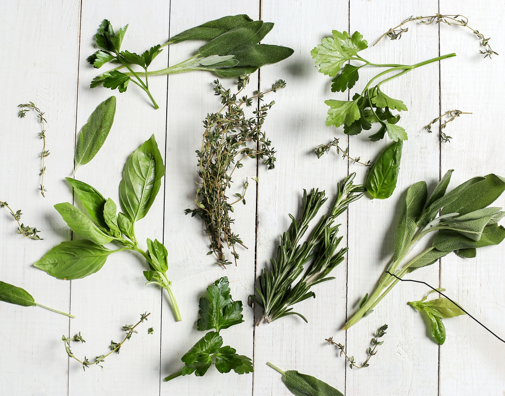 Tableau d'herbes aromatiques